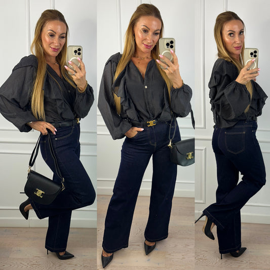 Bluzka z lyocellu MELANIA / GRAFITOWA