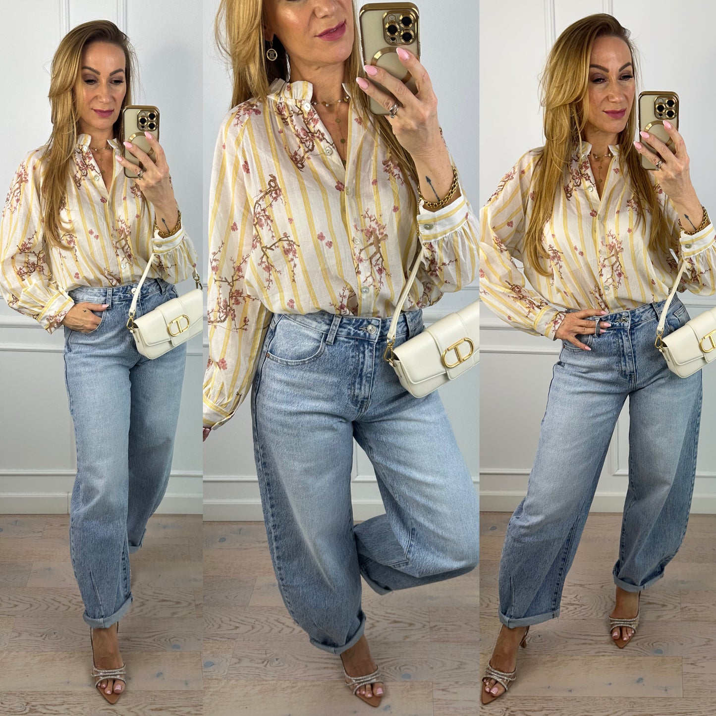 Bawełniana bluzka EVELINA / ŻÓŁTA