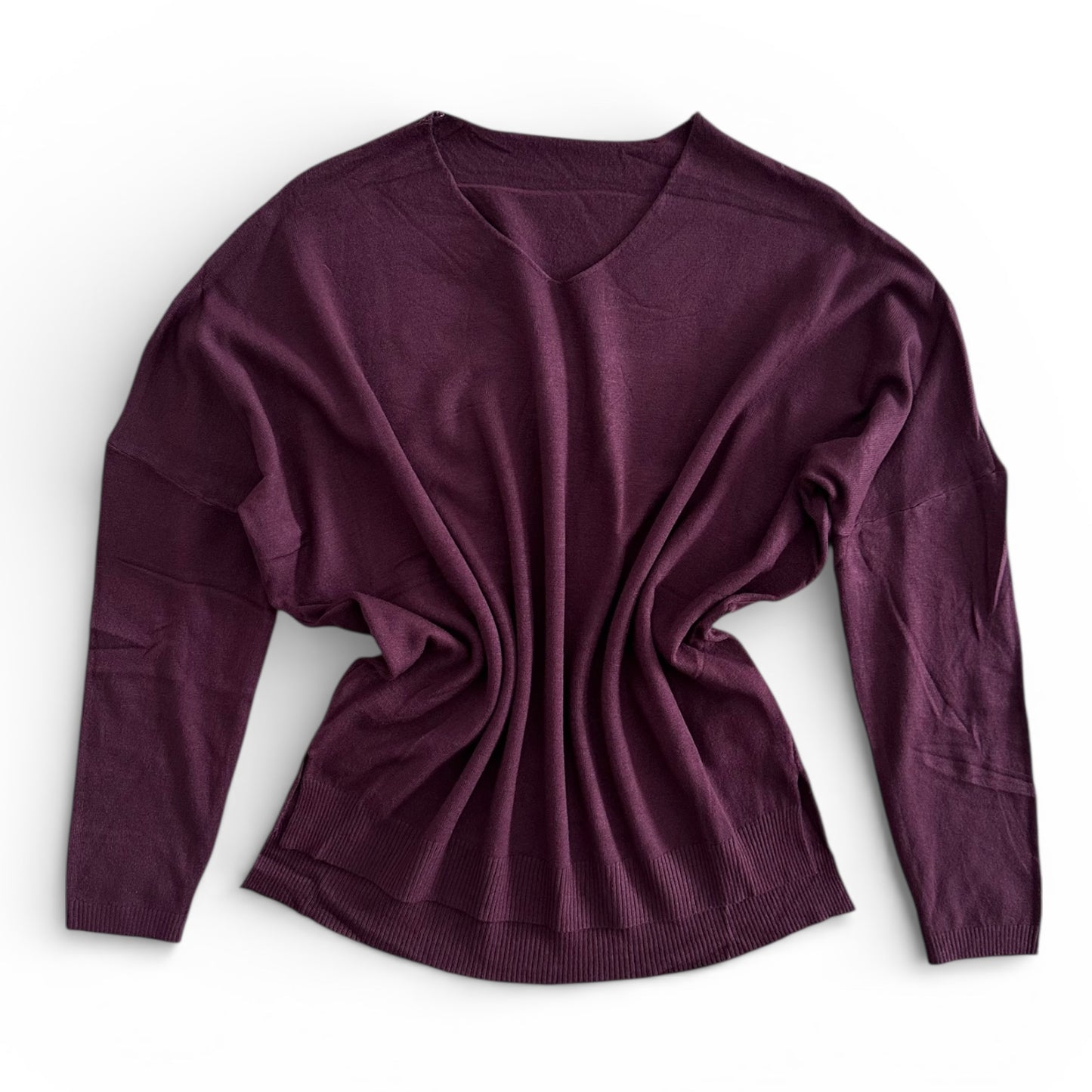 Dzianinowa bluzka HEDIMA / BURGUNDOWA