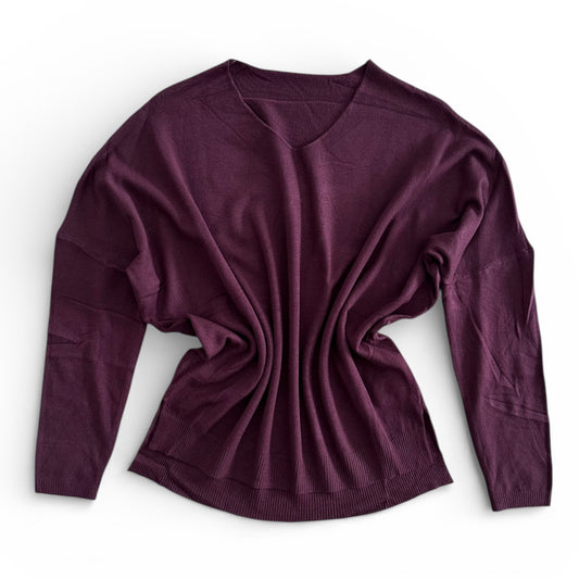 Dzianinowa bluzka HEDIMA / BURGUNDOWA