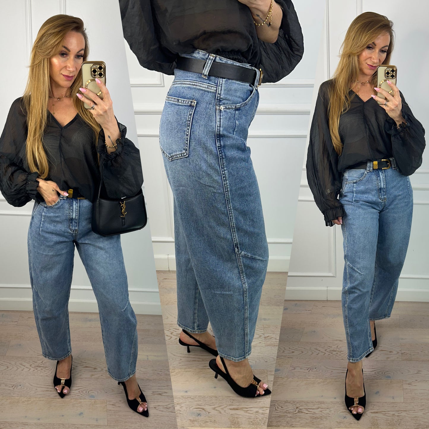 Spodnie jeansowe BANANA FIT COMO / NIEBIESKIE