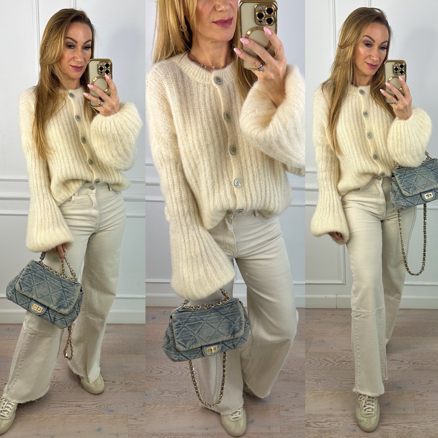 Sweter z moherem LOOM / KREMOWY
