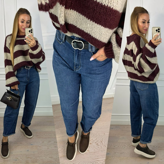 Spodnie jeansowe BANANA FIT PAXI / GRANATOWE