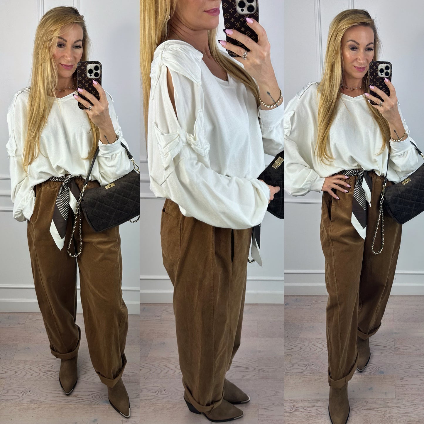 Bawełniana bluzka LEXI / ŚMIETANKOWA