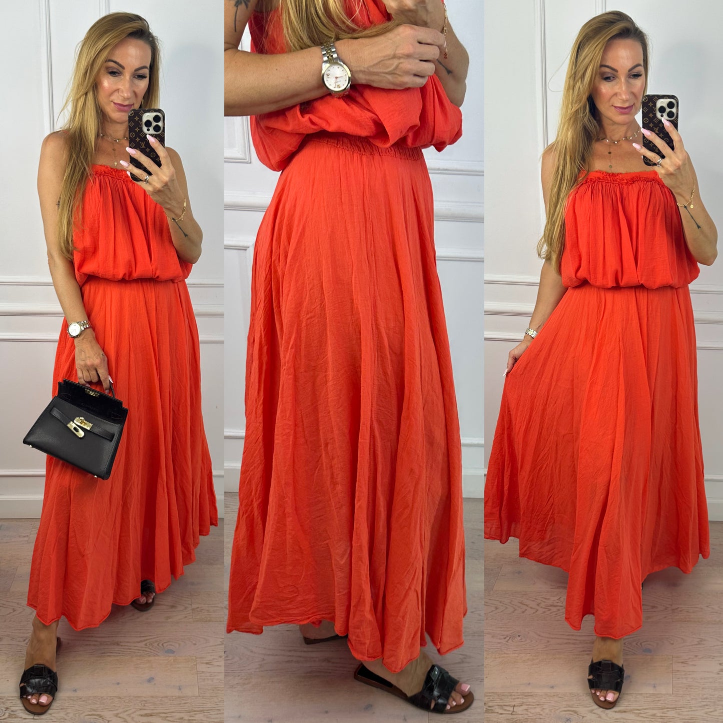 Bawełniana spódnica TOLA / POMARAŃCZOWA