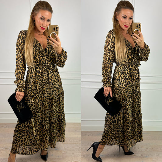 Sukienka LIZA / CZARNO-BRĄZOWA