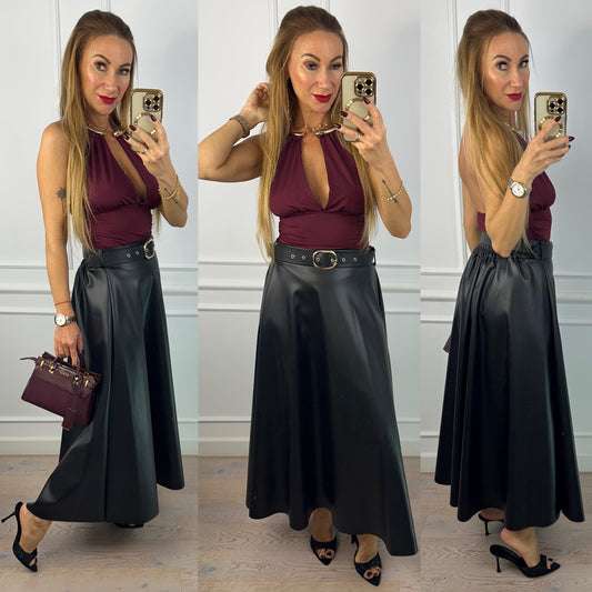 Body z biżuterią THELIA / BURGUNDOWE