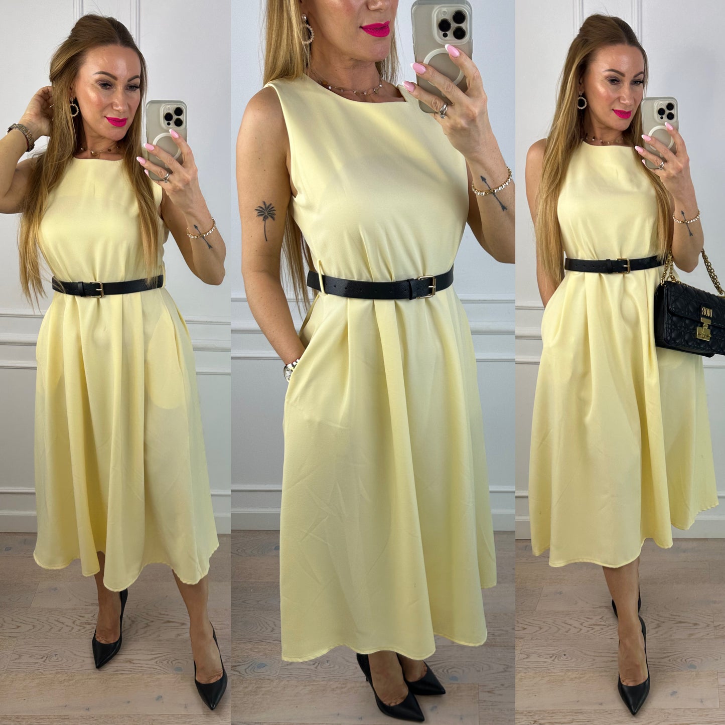 Sukienka ASTRID / MAŚLANY ŻÓŁTY