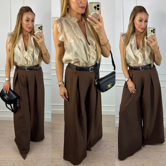 Bluzka z tencelem ASA / JASNY BEŻ