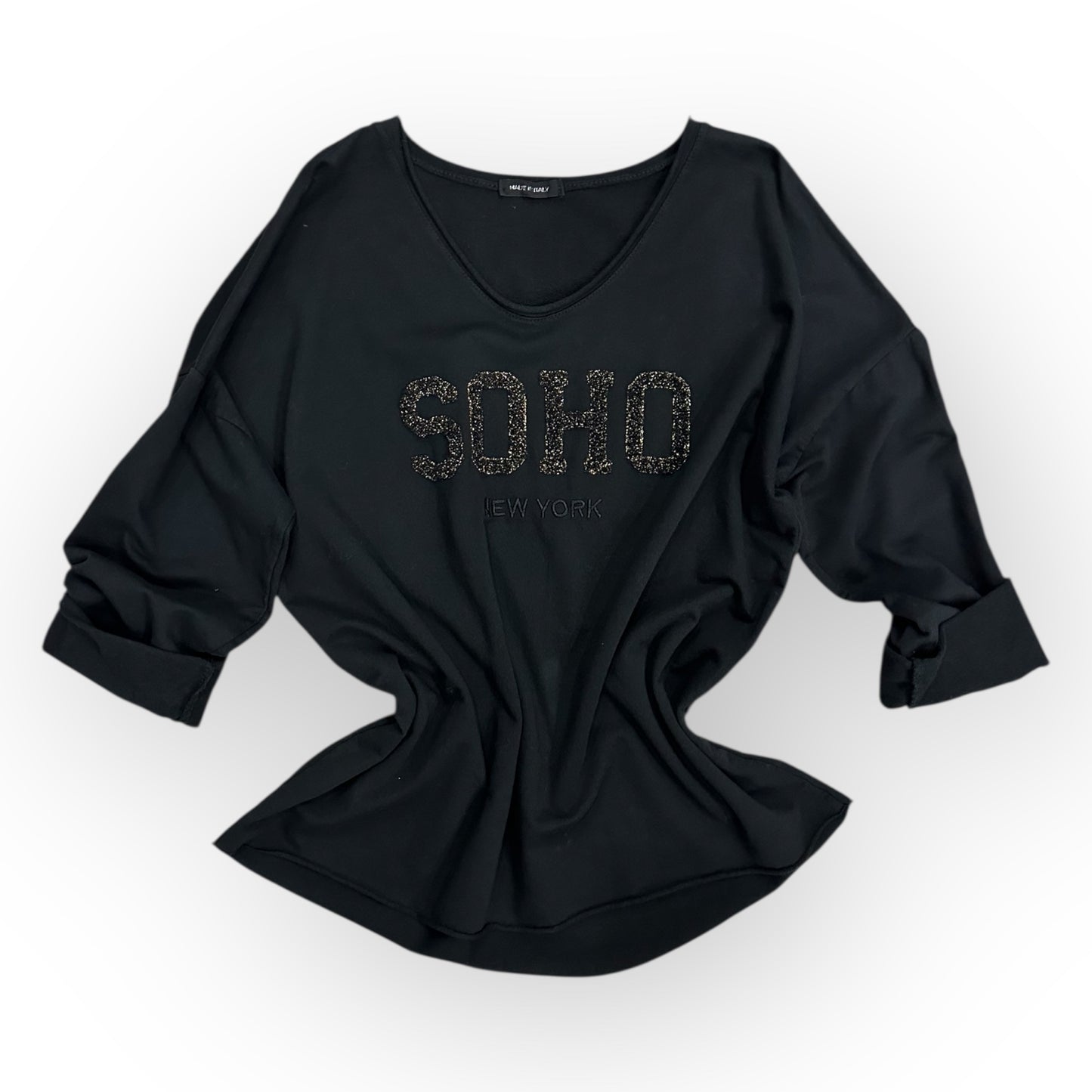 Bawełniana bluzka SOHO / CZARNA