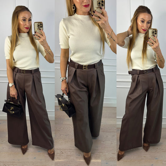 Sweter z drobnymi cekinkami NORI / KREMOWY