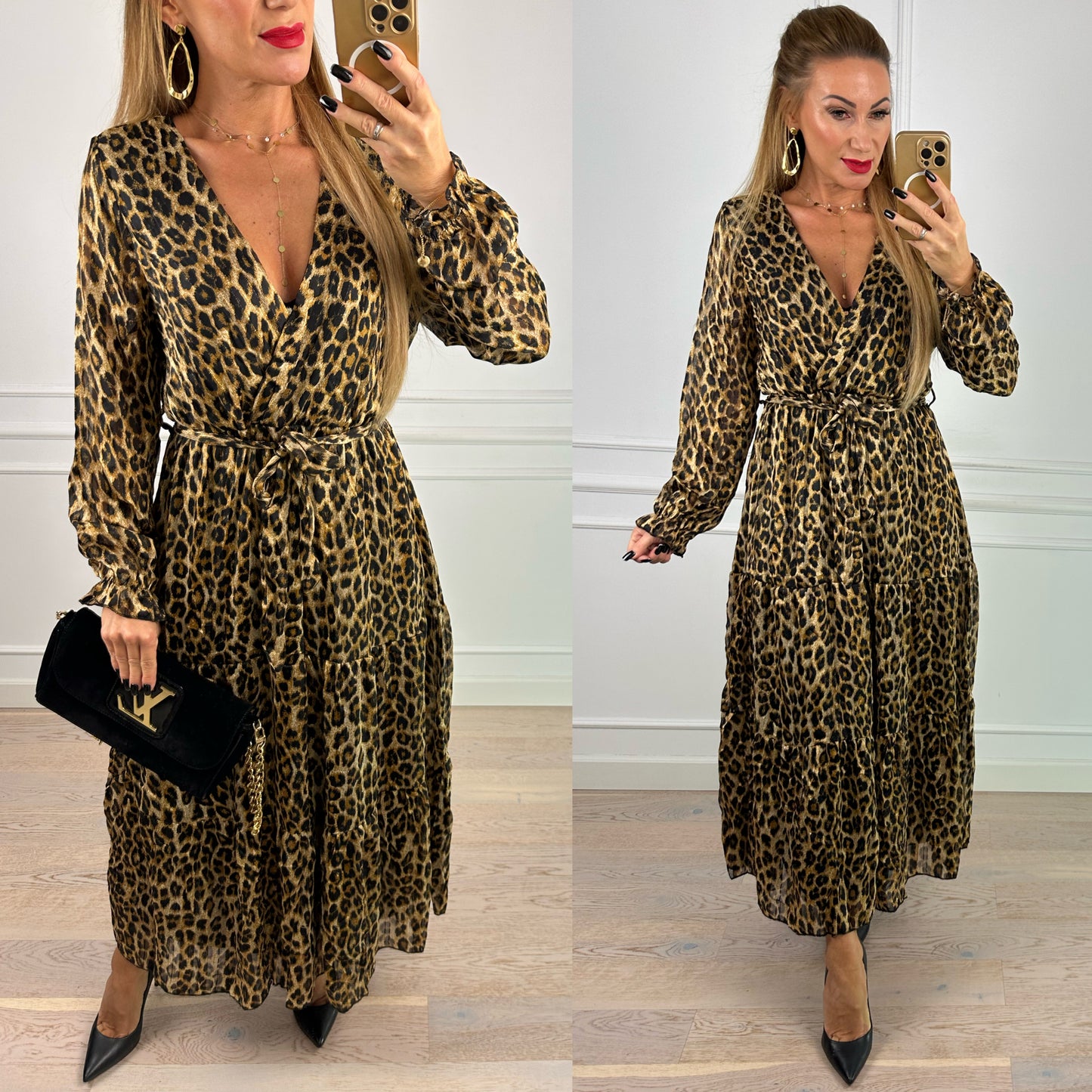 Sukienka LIZA / CZARNO-BRĄZOWA