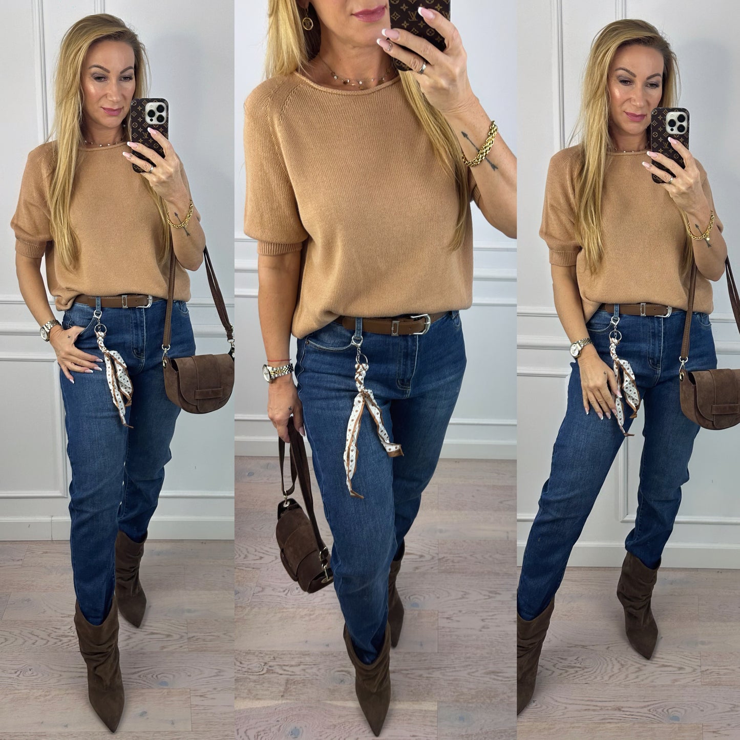 Bawełniany sweter MANIR / CAMEL