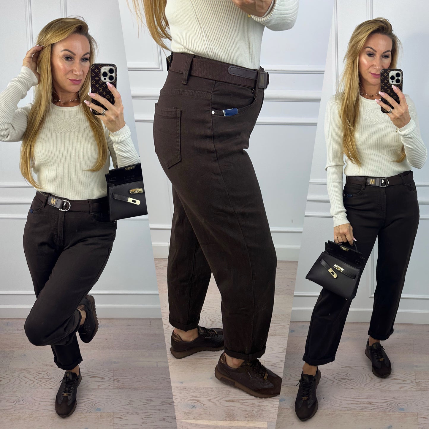 Jeansy BAGGY FIT BILLY / CZEKOLADOWE