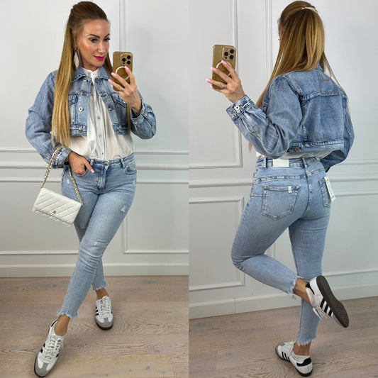 Kurtka jeansowa NORAH / NIEBIESKA