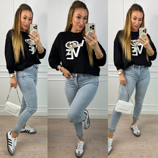 Bawełniana bluzka GIORGIA / CZARNA