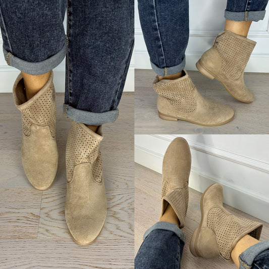 Ażurowe botki TAZZ / KHAKI