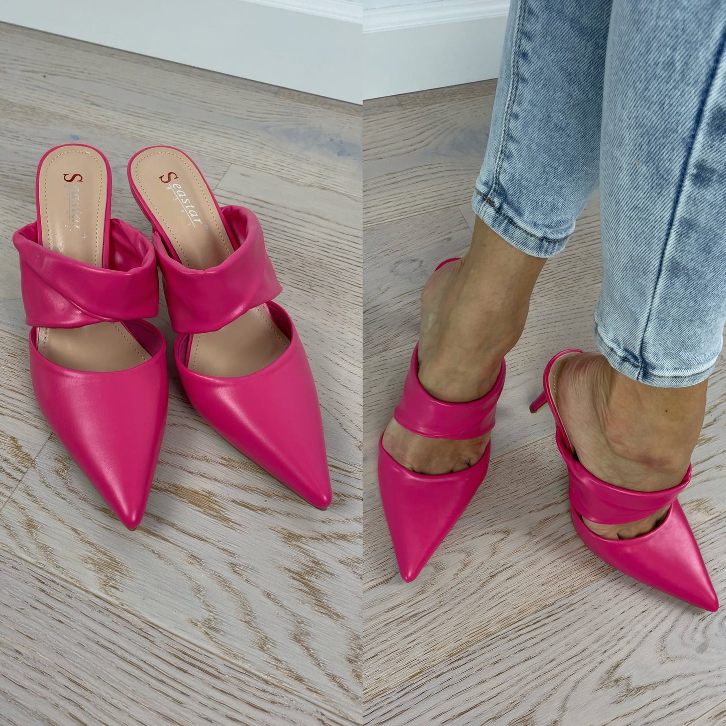Klapki HEVILLIN / FUCHSIA