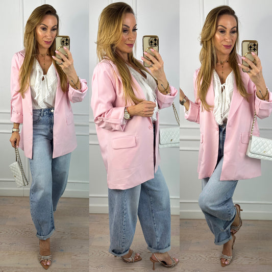 Marynarka OVERSIZE LISETTE / RÓŻOWA