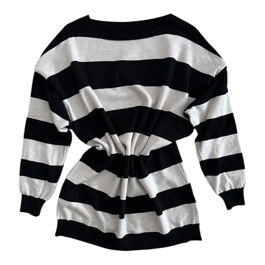 Sweter w pasy FILI / CZARNO-KREMOWY