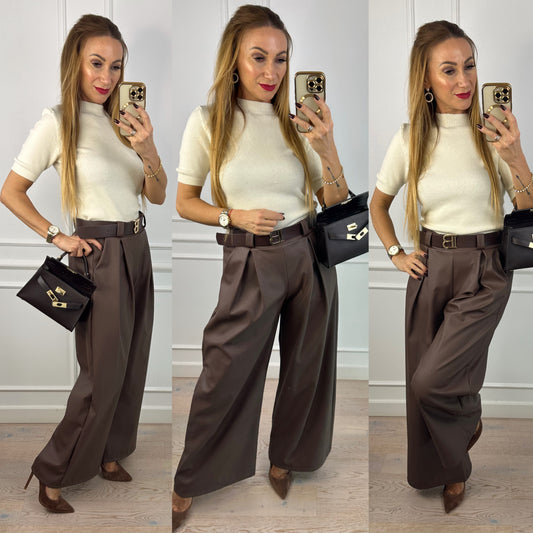 Sweter z drobnymi cekinkami NORI / KREMOWY