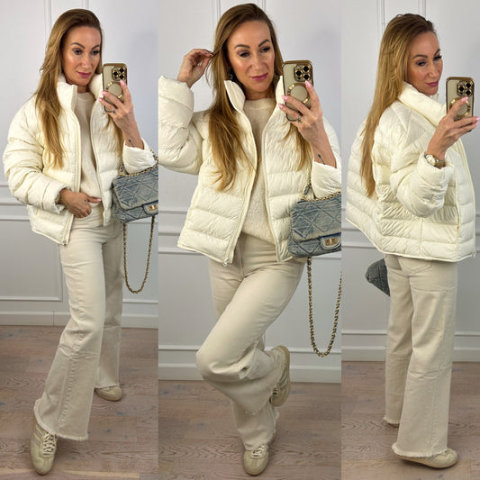 Kurtka puchowa KAULLA / KREMOWA