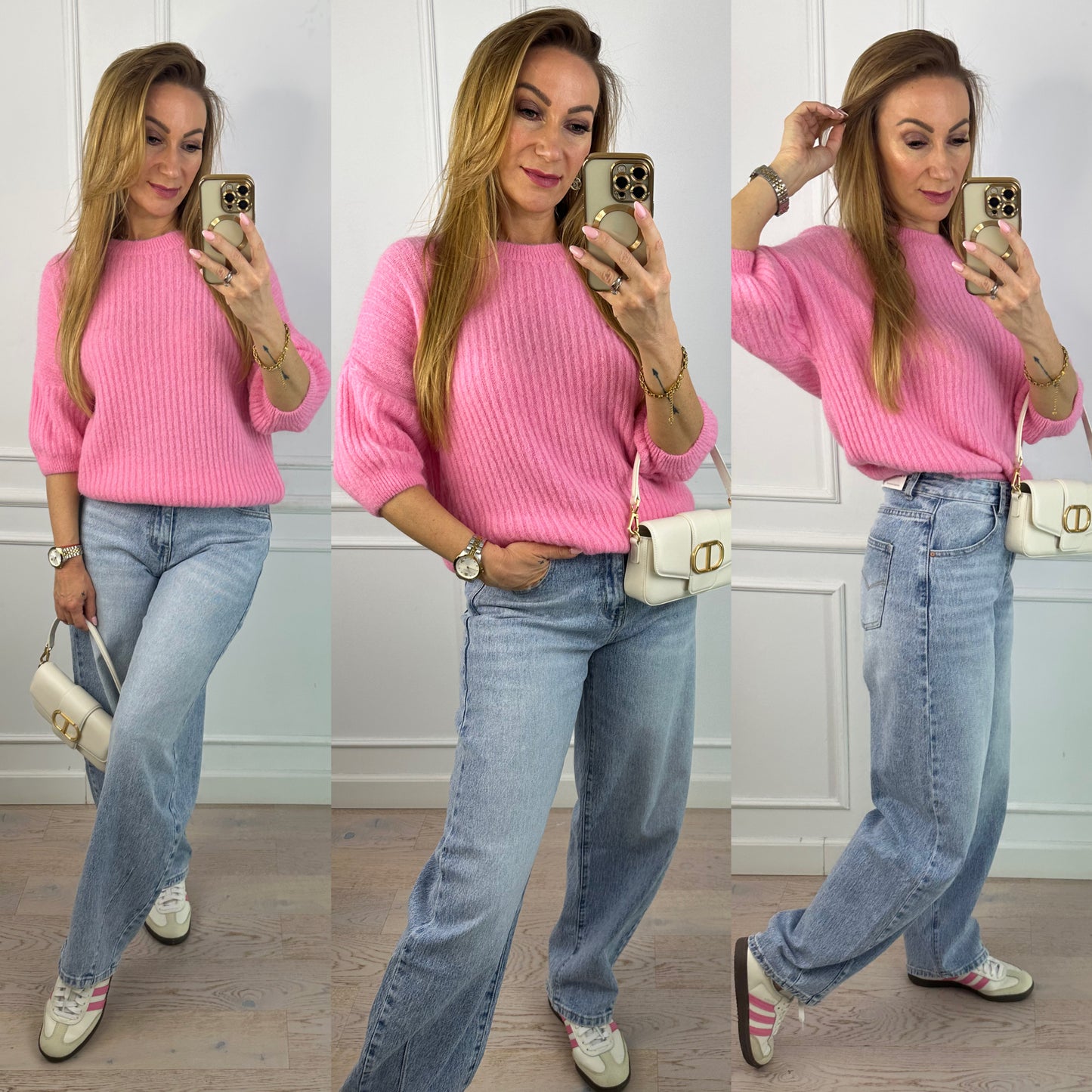 Sweter z alpaką ALLOY / RÓŻOWY