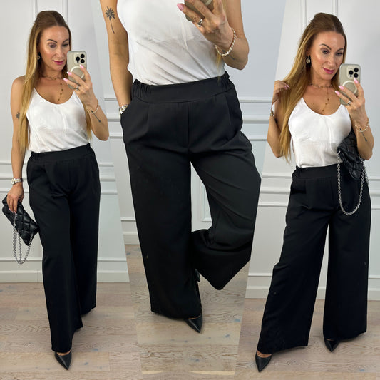 Spodnie WIDE LEG TODY / CZARNE