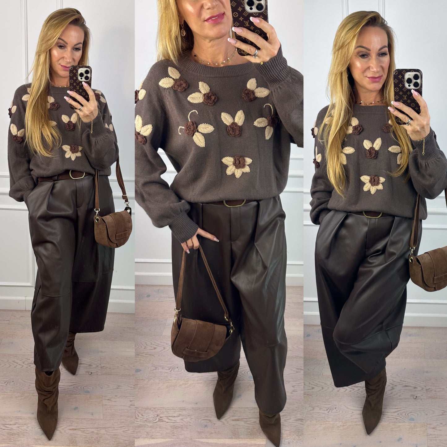 Sweter z wiskozą LILIAN / CZEKOLADOWY