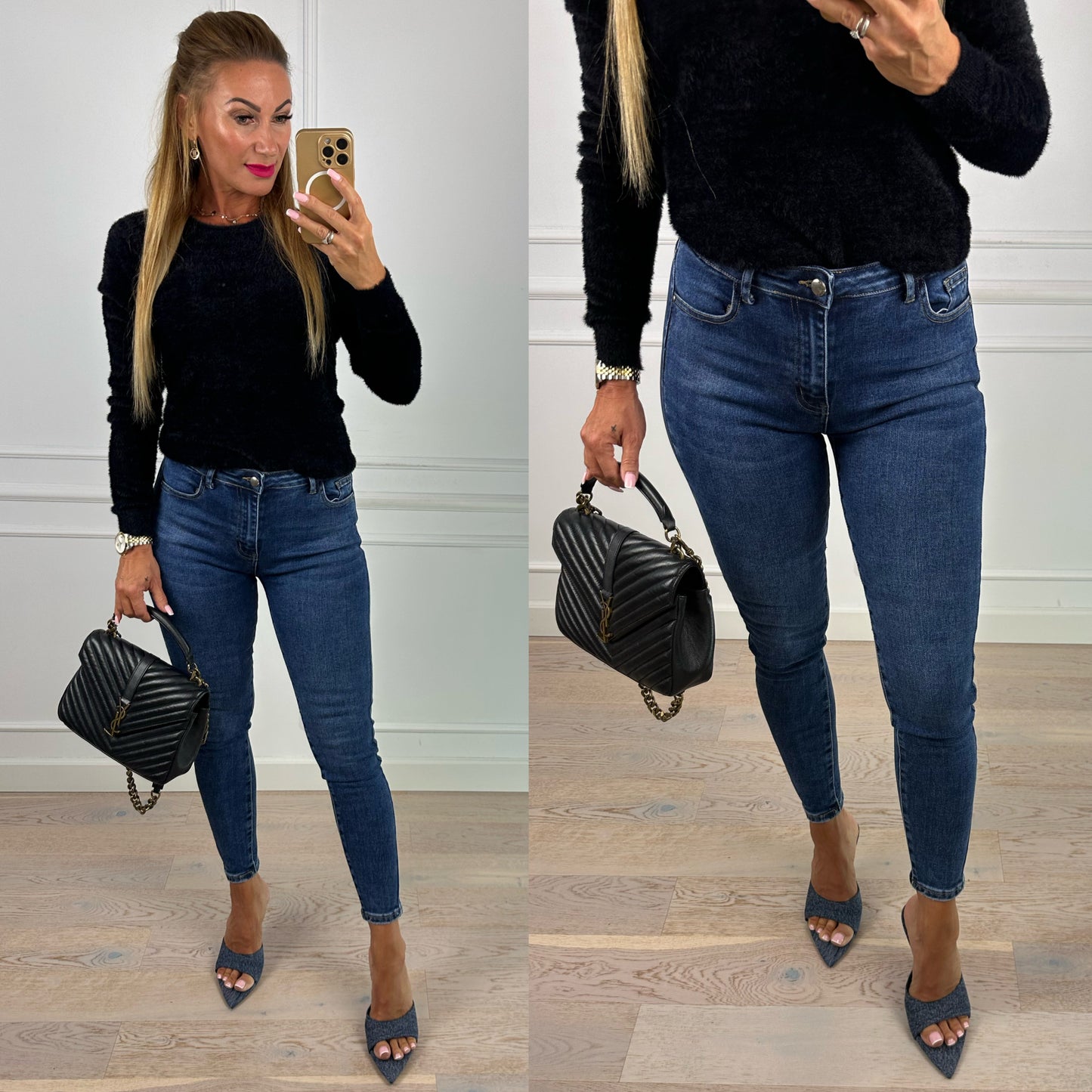 Spodnie SKINNY JEANS CARA / BLUE