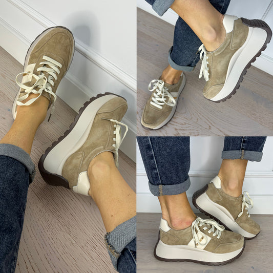 Zamszowe buty sportowe CORTEZ / BEŻOWE