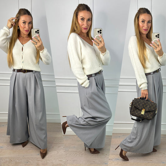 Spodnie WIDE LEG MARLY / SZARE