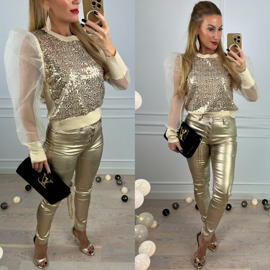 Bluzka EMMA SEQUINS / CREAM