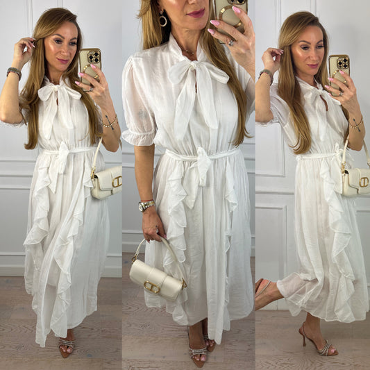 Sukienka NICOLE / ŚMIETANKOWA