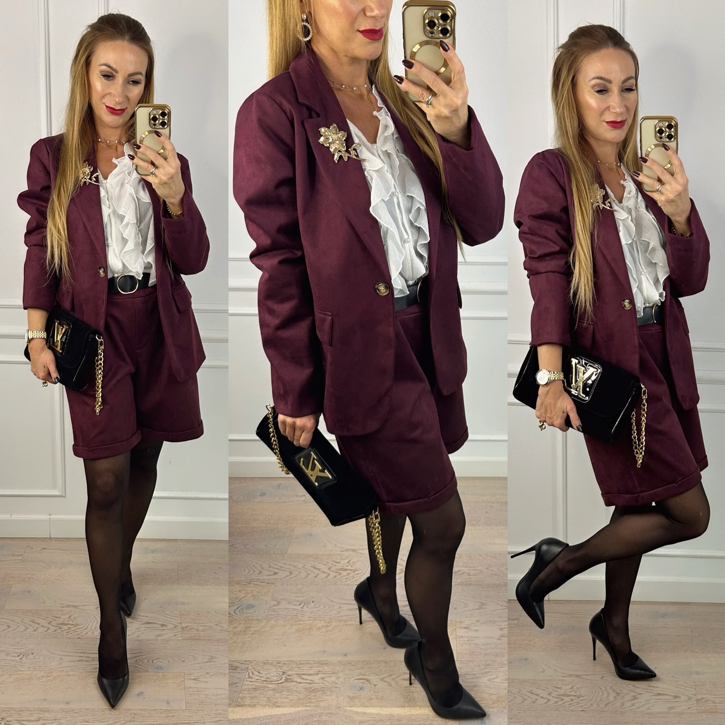 Zamszowa marynarka PAOLA / BORDOWA