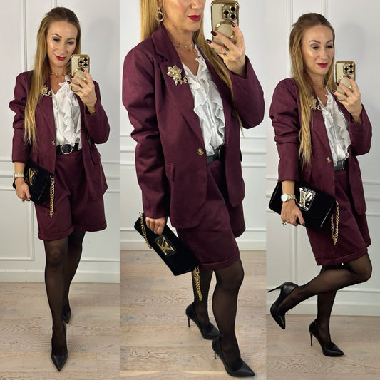 Zamszowa marynarka PAOLA / BORDOWA