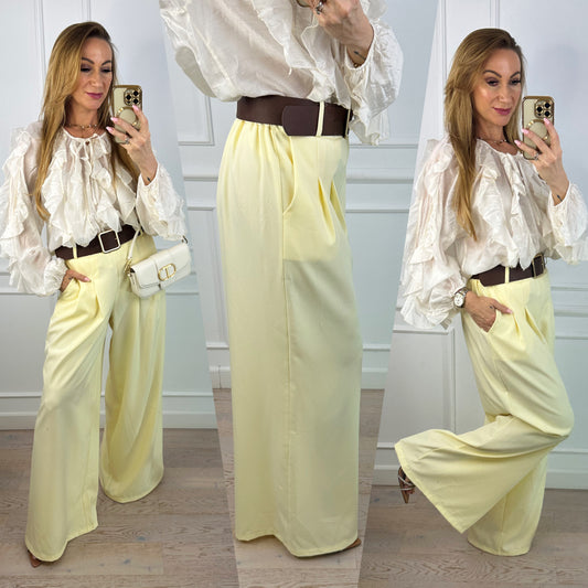 Spodnie WIDE LEG RIDGE / ŻÓŁTE