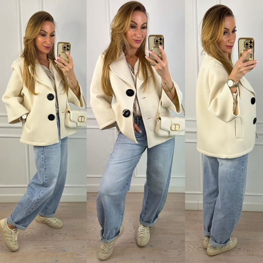 Płaszcz LAVINIA / KREMOWY