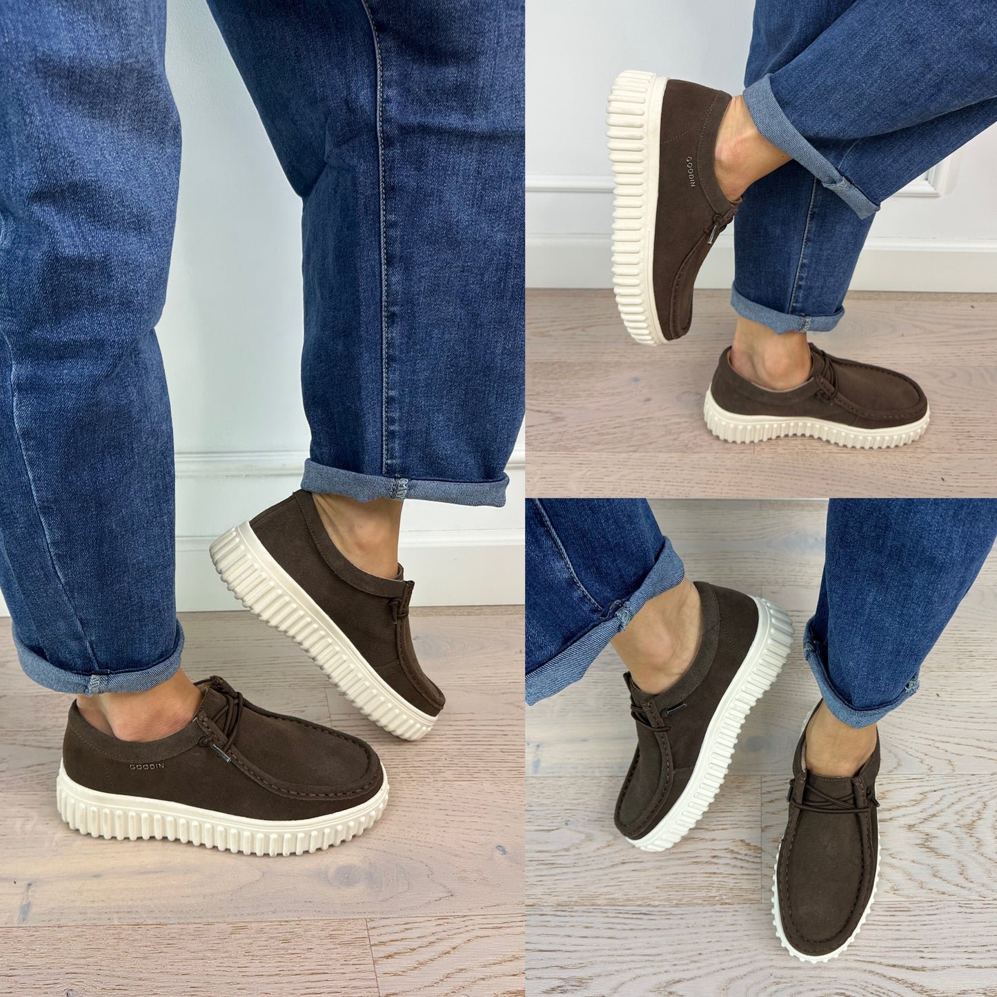 Skórzane buty SUVI / CZEKOLADOWE