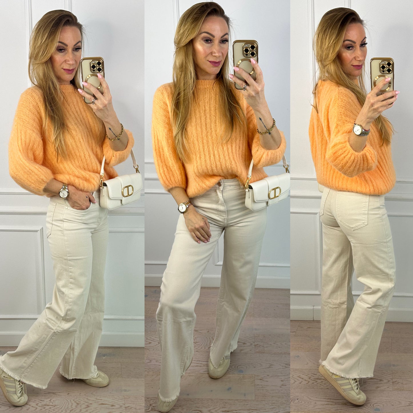 Sweter z moherem SKYE / POMARAŃCZOWY