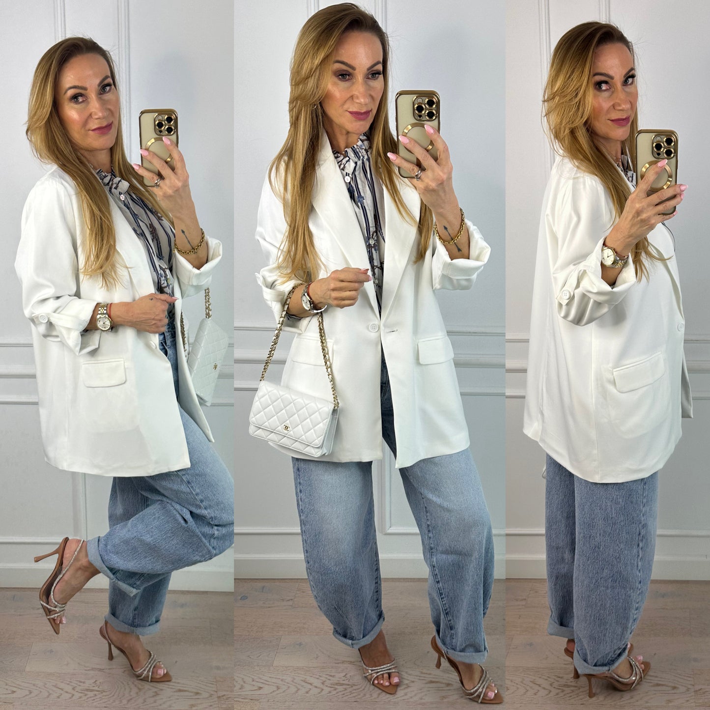 Marynarka OVERSIZE LISETTE / ŚMIETANKOWA