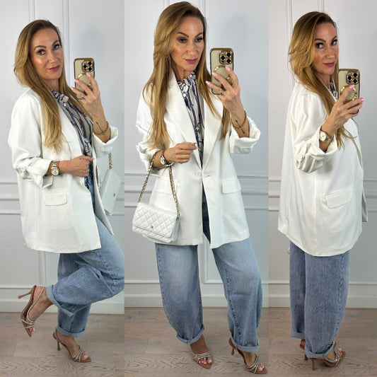 Marynarka OVERSIZE LISETTE / ŚMIETANKOWA