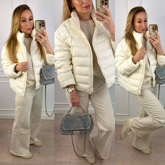 Kurtka puchowa KAULLA / KREMOWA