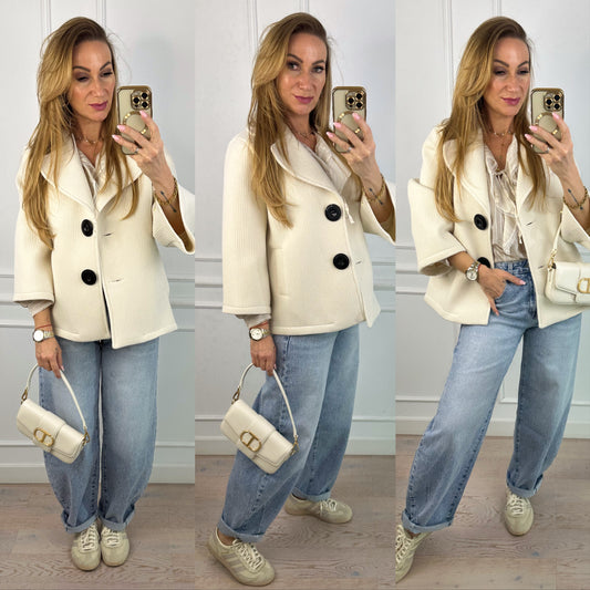 Płaszcz LAVINIA / KREMOWY