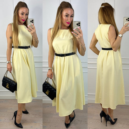 Sukienka ASTRID / MAŚLANY ŻÓŁTY