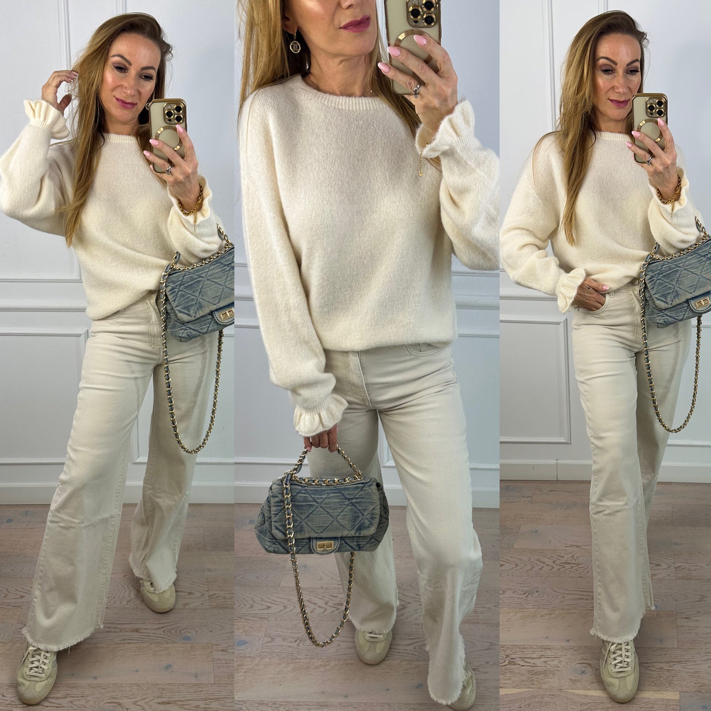 Sweter z alpaką LEDGER / KREMOWY