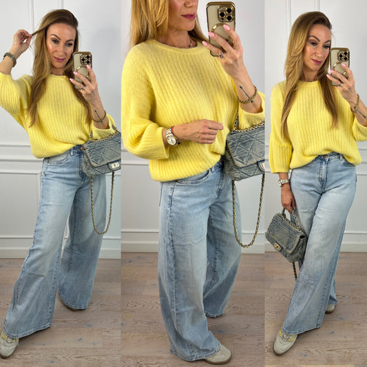 Sweter z alpaką ALLOY / ŻÓŁTY