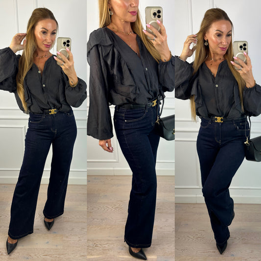 Bluzka z lyocellu MELANIA / GRAFITOWA