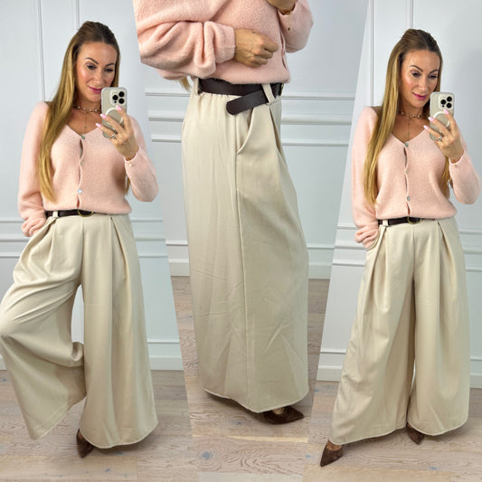 Spodnie WIDE LEG MARLY / BEŻOWE