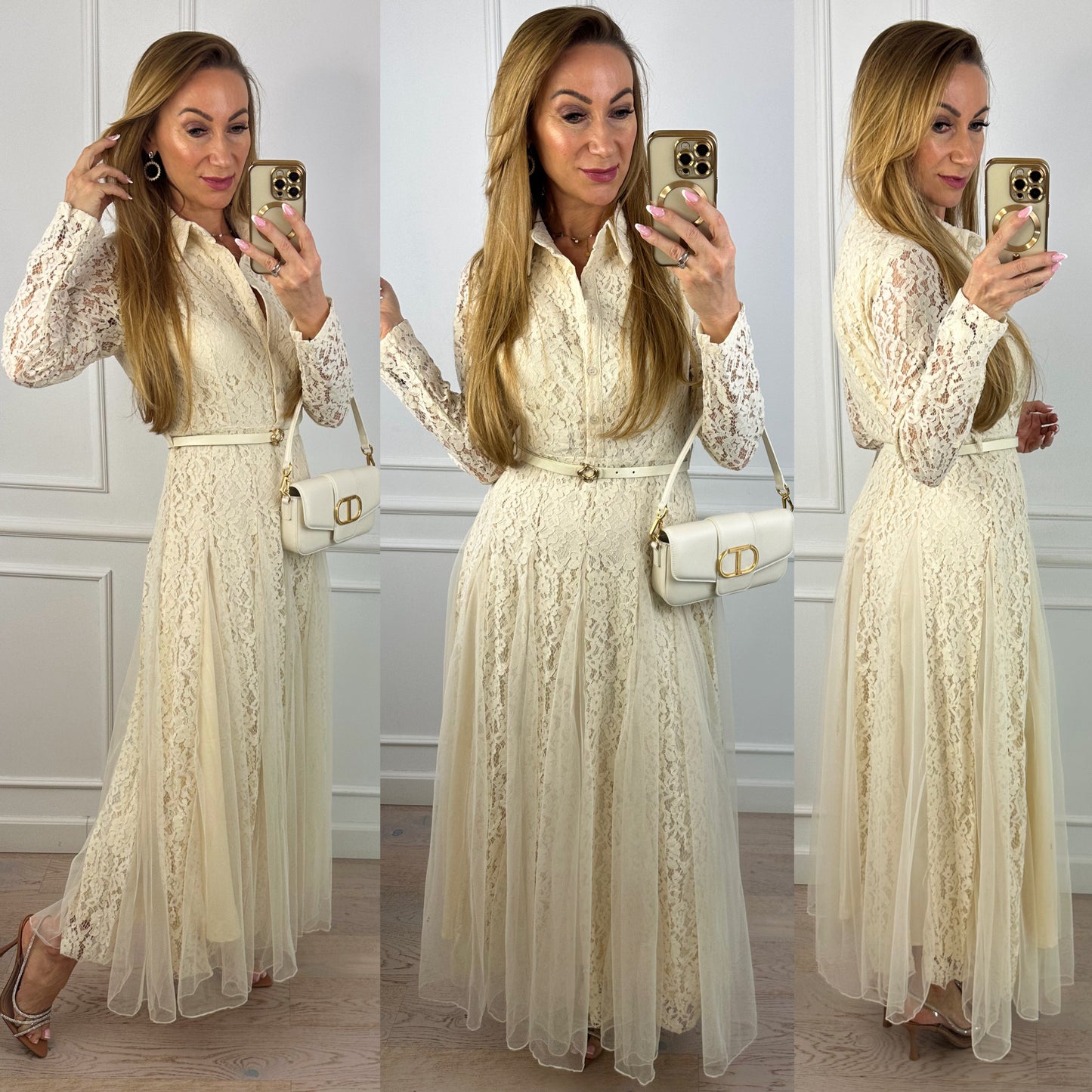 Koronkowa sukienka CAYLA / KREMOWA